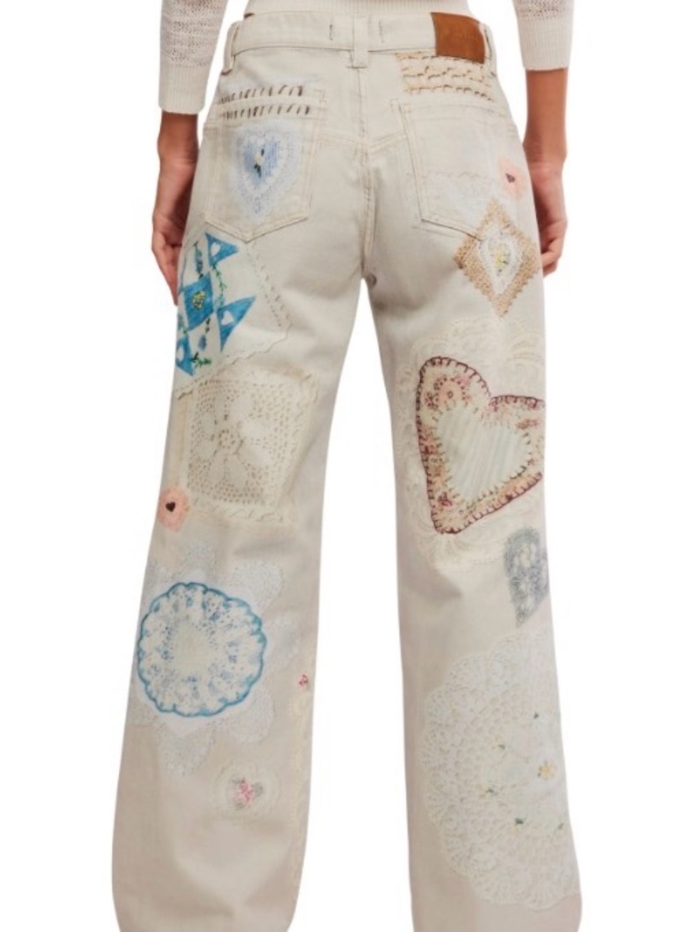 Free People Printed Straight Leg Jeans, SZ 31, NWT - Picture 3 of 10